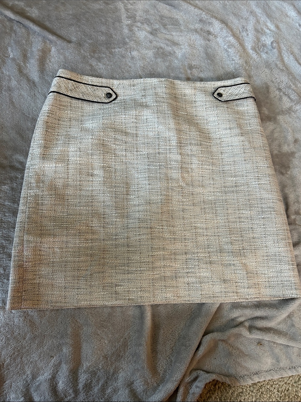 WHBM shimmer tweed mini skirt